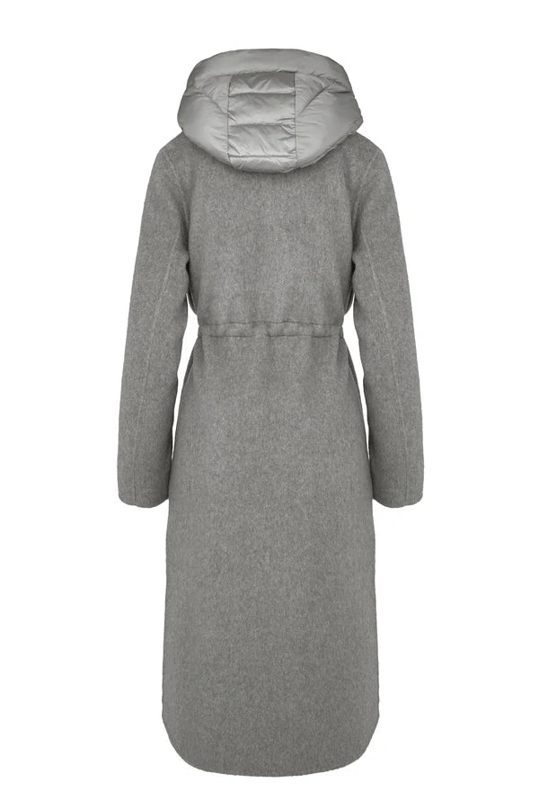 Bomboogie Cappotto da donna in lana e nylon Copenaghen CW9147TWLA6 529 grigio