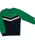 Champion Tuta sportiva con felpa girocollo da ragazzo Lagacy 306593 GS018 verde-blu