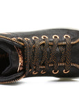Skechers scarpa sneakers alta da ragazza Shoutouts Zipsters 84301L BKRG nero-rosa oro