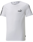 Puma maglietta manica corta da ragazzi in cotone Tape 847300-02 bianco