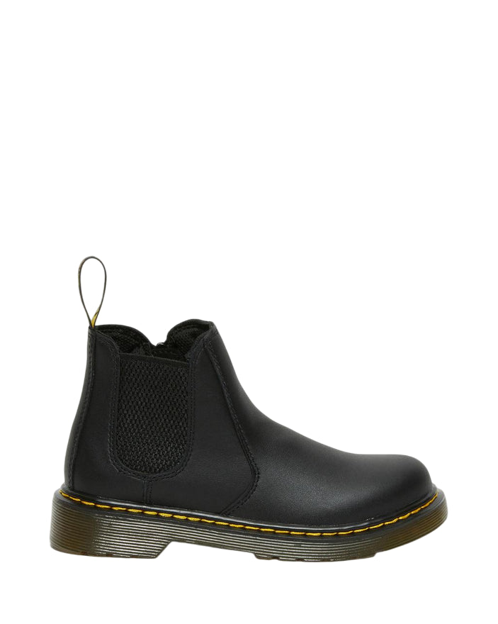 Dr. Martens – Stivaletti Chelsea 2976 Softy T Junior 16708001 Nero | Pelle Softy Junior, Comodità Slip-on, Look Iconico Kids
