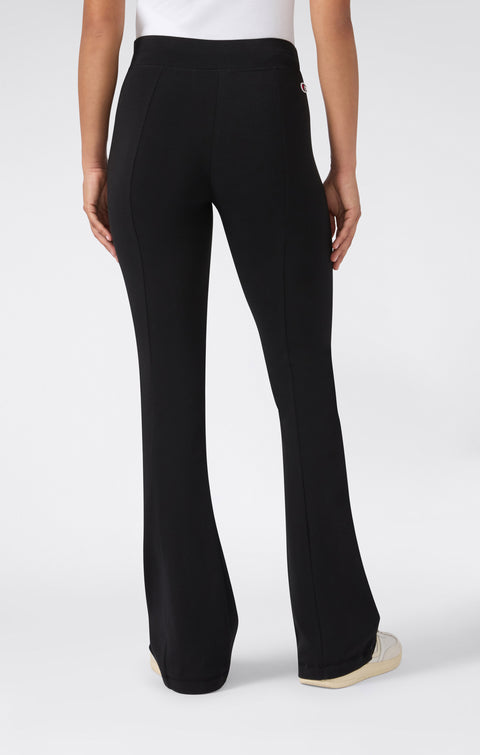 Champion pantalone sportivo donna in cotone elasticizzato Leggings Flare 118853-KK001 nero