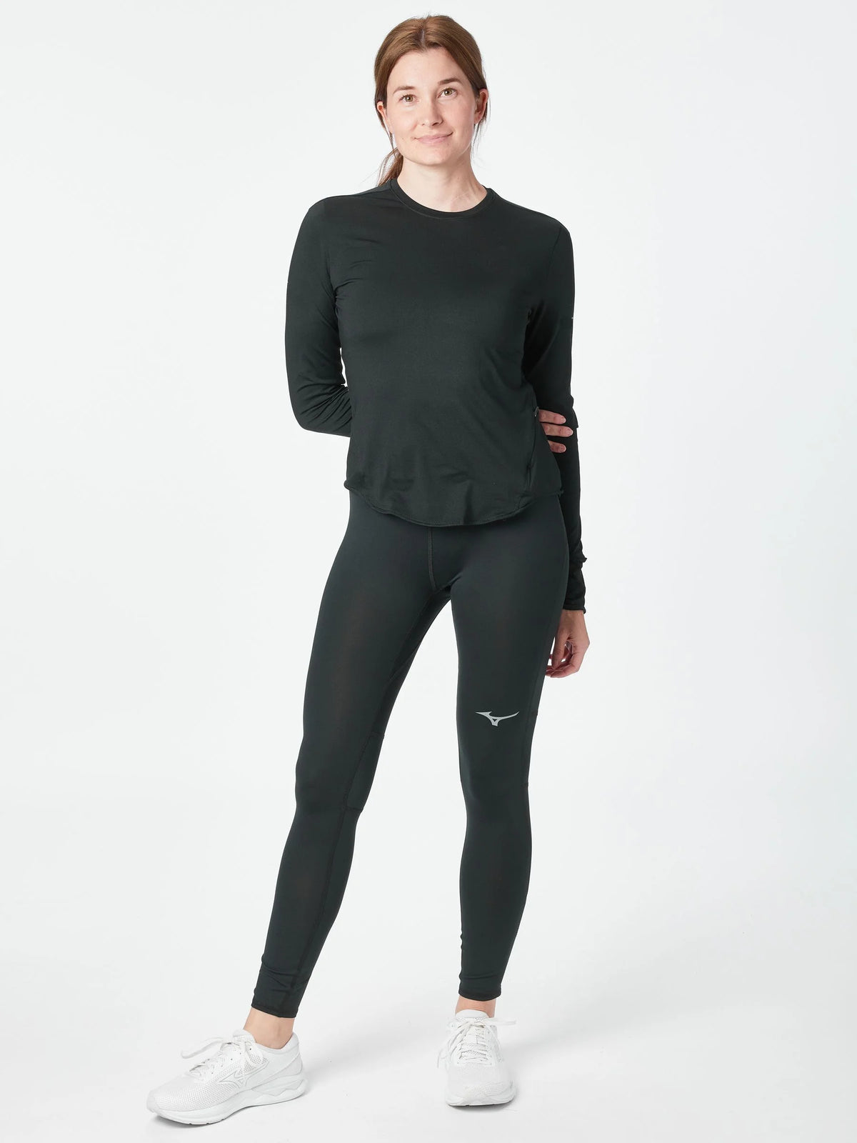 Mizuno pantalone running da donna Team Long Tight U2EBB766 09 nero