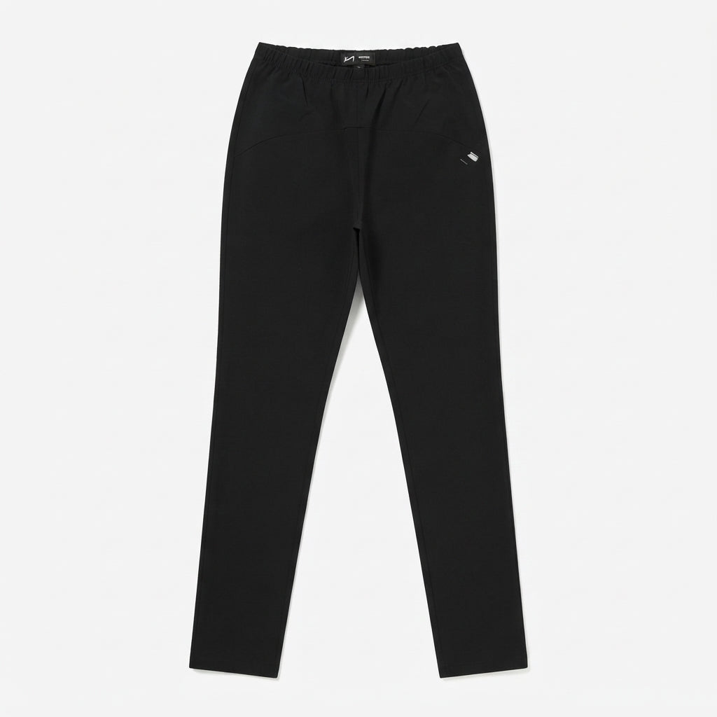 Hangar93 pantalone sportivo da donna Leggings a vita alta con baschina in punto Milano Z8146D nero