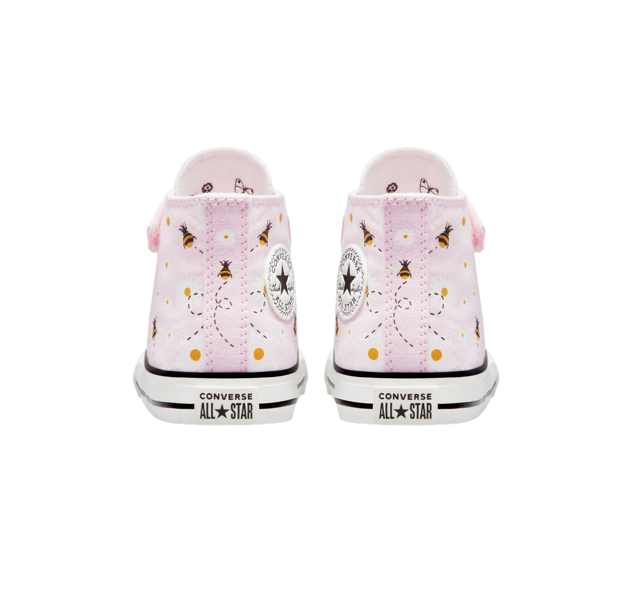 Converse scarpa in tela alta Chuck Taylor All Star Easy-On Bees A01620C rosa bianco nero