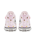 Converse scarpa in tela alta Chuck Taylor All Star Easy-On Bees A01620C rosa bianco nero