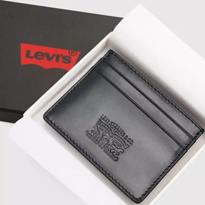 Levi's Porta carte in pelle 005H10001 nero