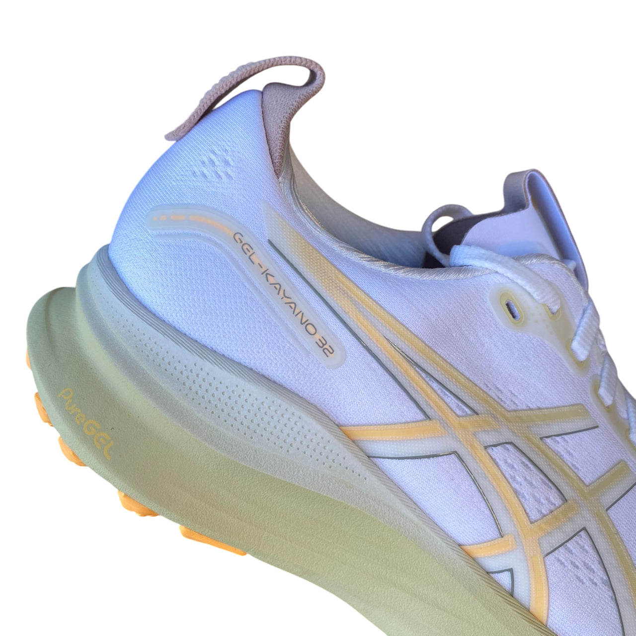 ASICS Gel-Kayano 32 1011C052-101 White/Illuminate Yellow | Running uomo stabilità e comfort - tallone