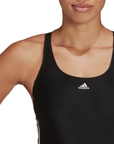 Adidas Costume intero per nuoto da donna 3S Mid Suit HD0403 nero