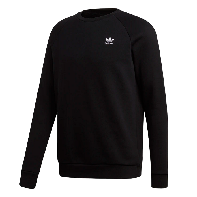 Adidas Originals Felpa da uomo girocollo Trefoil Essentials DV1600 nero