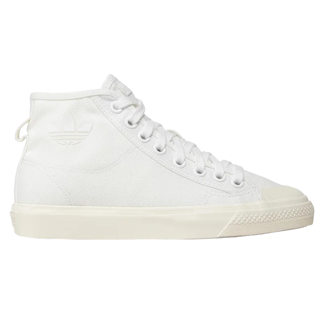 Adidas Originals scarpa sneakers alta in tela da uomo Nizza Hi H01110 bianco