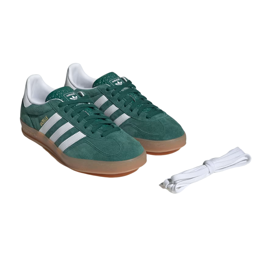 Adidas Originals scarpa sneakers da adulto Gazelle Indoor JI2062 verde-bianco-gomma