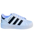 Adidas Originals scarpa sneakers da ragazza Superstar XLG T IE3344 bianco nero