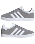 Adidas Originals scarpa sneakers da ragazzi Gazelle FW0716 grigio-bianco