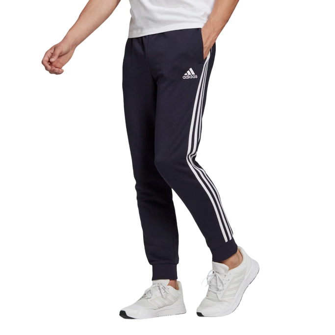 Adidas Pantalone Essentials con 3 striscie in cotone leggiero GK8888 blu bianco