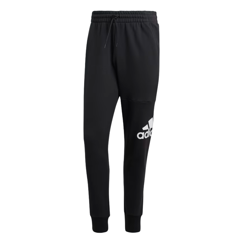 Adidas Pantalone sportivo in cotone  garzato con polsino alla caviglia HA4342 nero