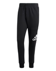 Adidas Pantalone sportivo in cotone  garzato con polsino alla caviglia HA4342 nero