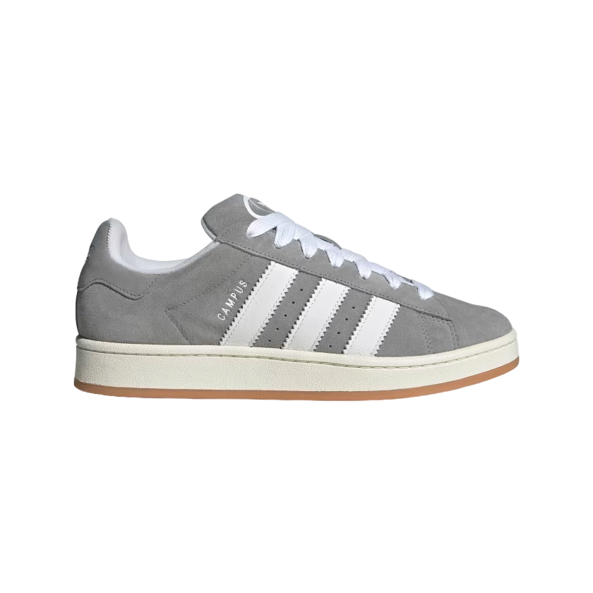 Adidas Campus 00S HQ8707 sneakers uomo grigio-bianco pelle pregiata streetwear 