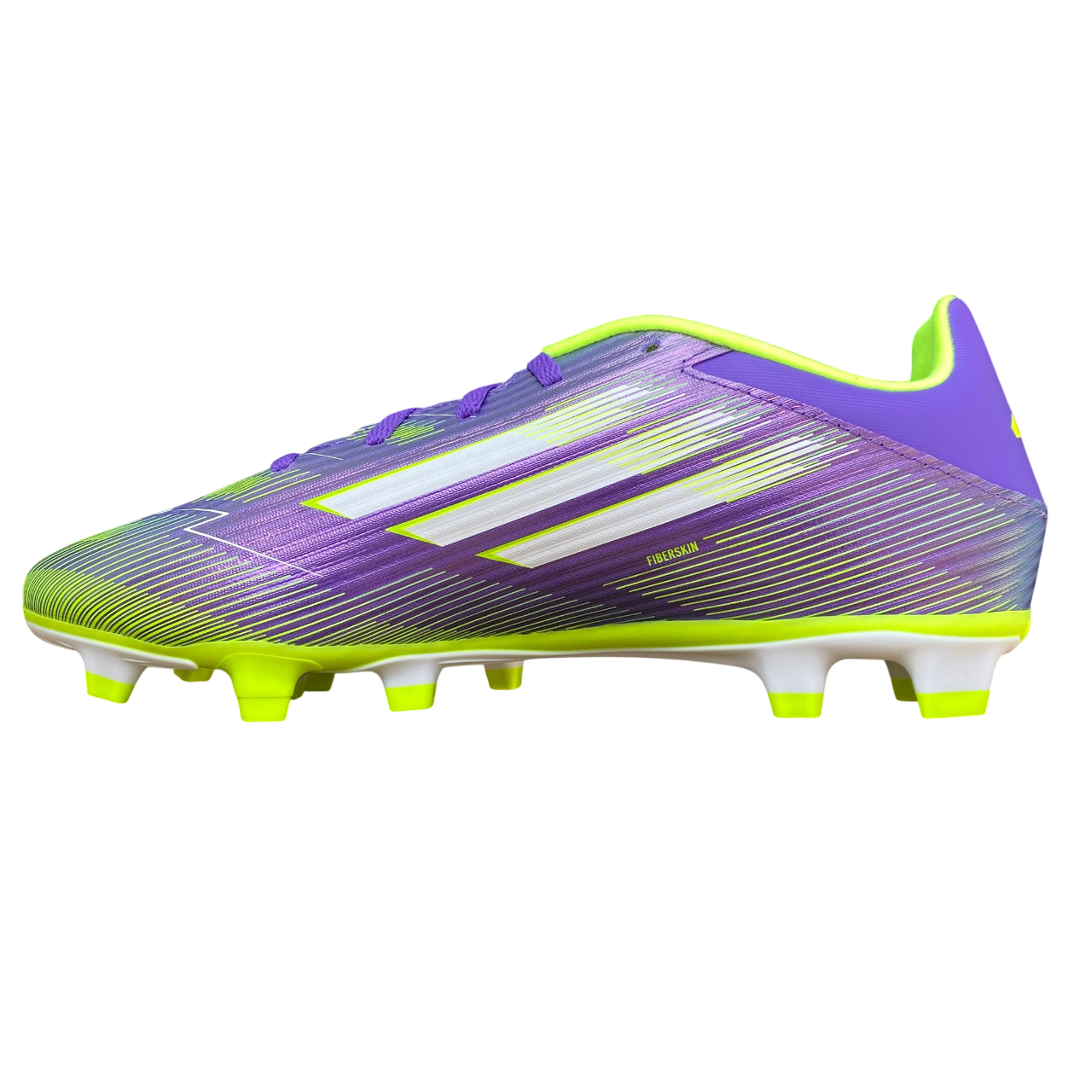 Scarpe da calcio Adidas F50 Club modello JI0043 leggendarie per velocità esplosiva, ritorno dell'icona F50 con DNA speed, vista interna