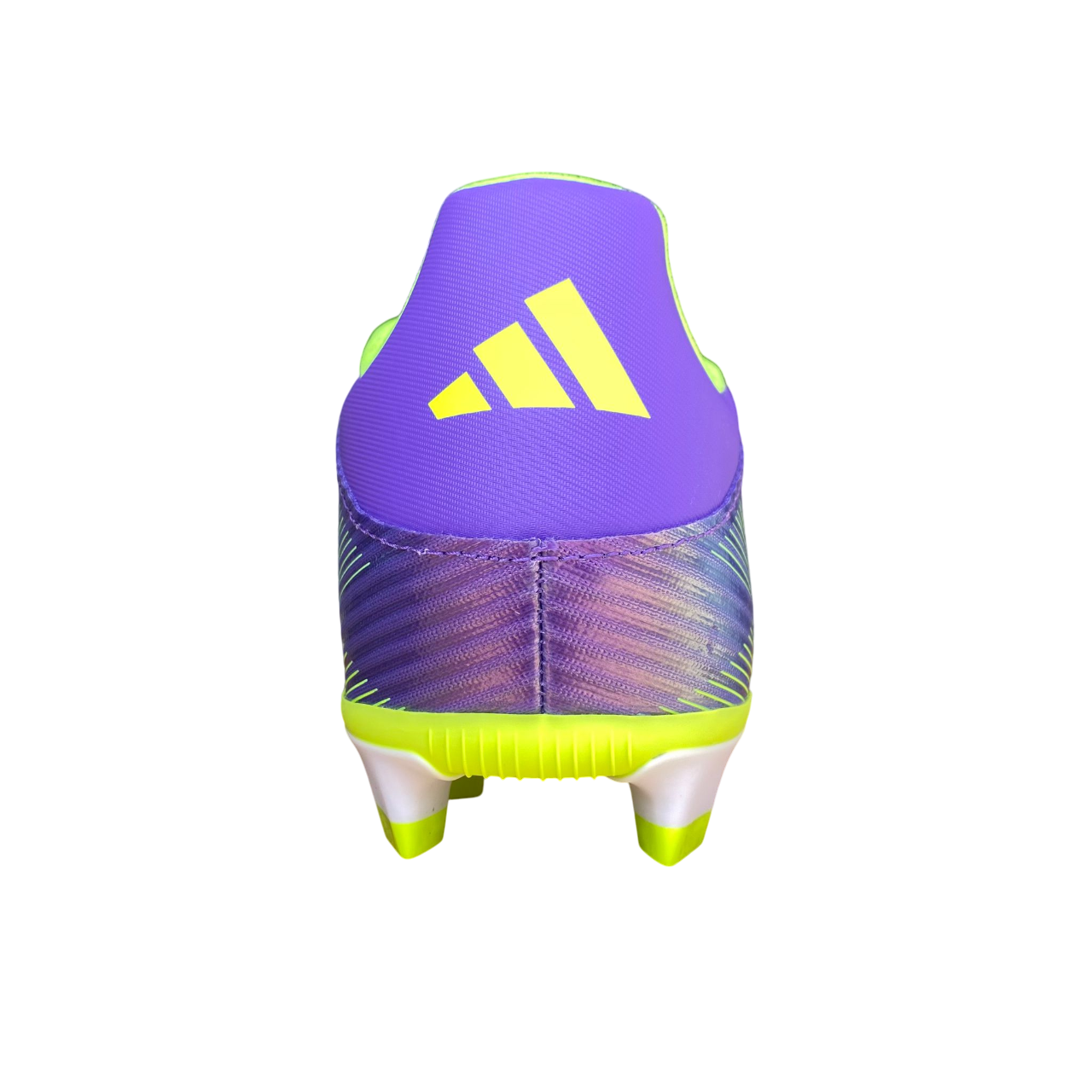 Scarpe da calcio Adidas F50 Club modello JI0043 leggendarie per velocità esplosiva, ritorno dell'icona F50 con DNA speed, vista tallone