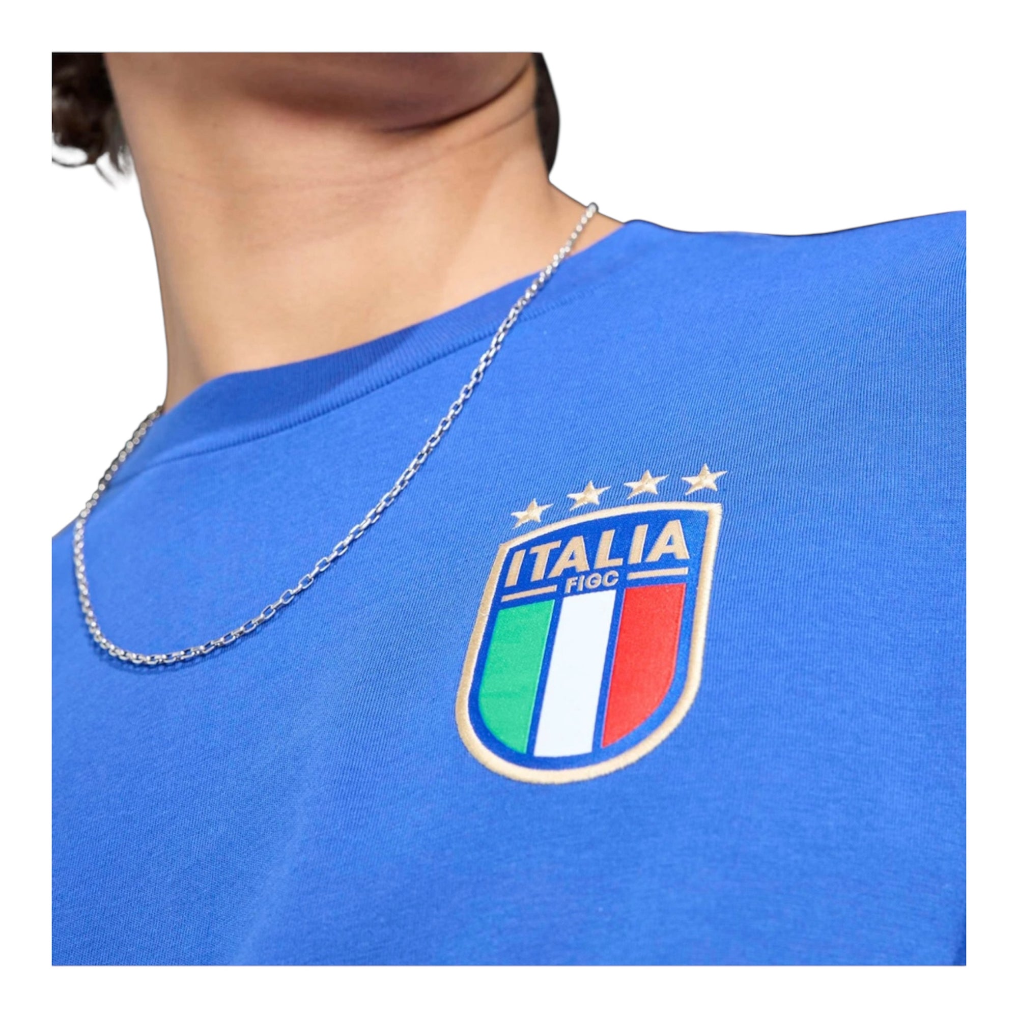 Adidas Maglietta FIGC DNA JZ2064 Azzurra scudetto