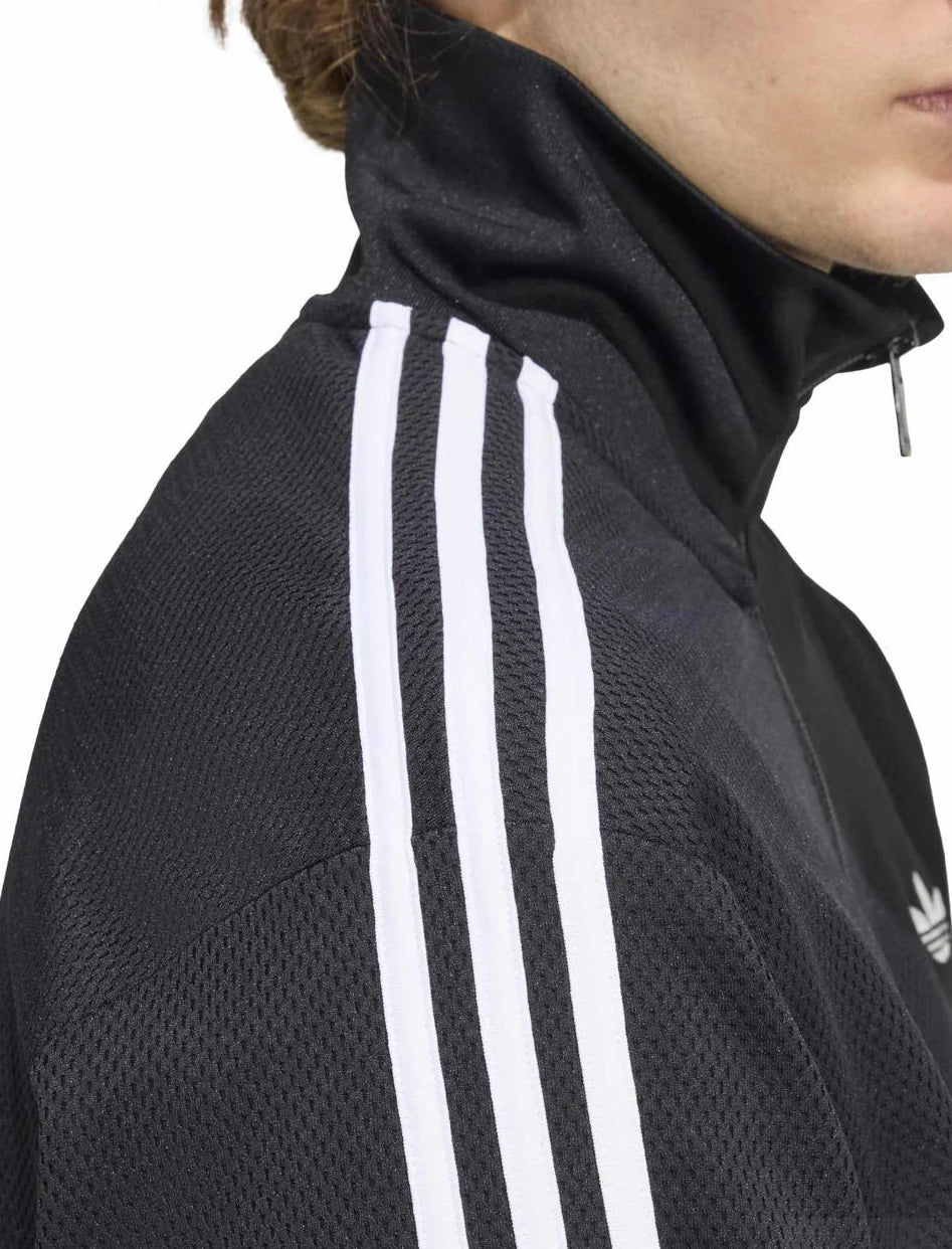Adidas Originals Felpa unisex con zip Firebird Adicolor Mesh KE0782 nera