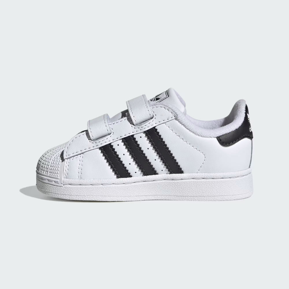 Adidas Originals scarpa sneakers infanti con velcro Superstar II JI3990 bianco-nero vista interna