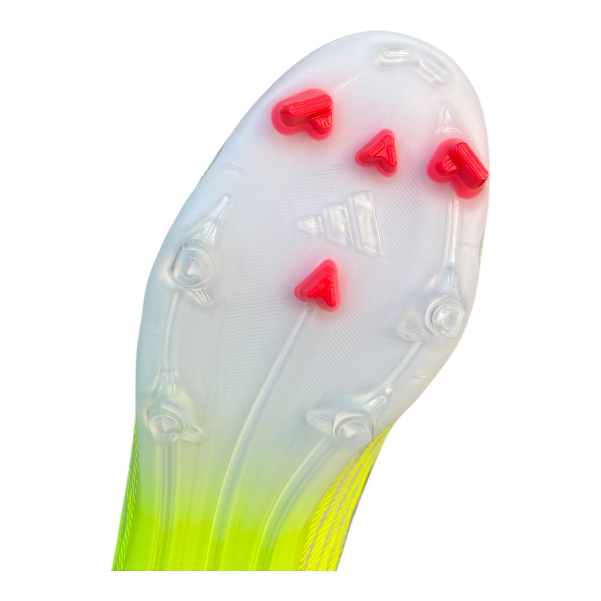 Adidas Scarpe Calcio F50 League FG/MG JR8995 Giallo Nero Uomo vista tacchetti avampiede.