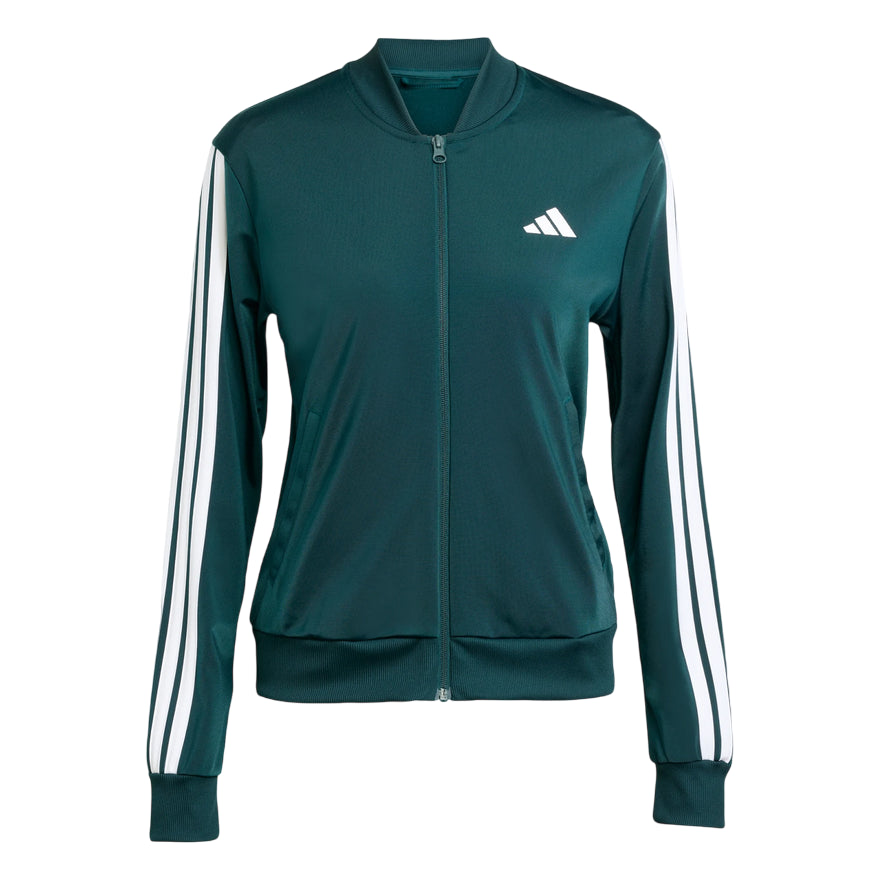 Adidas Tuta Essentials 3-Stripes Donna Verde - Design Iconico e Comfort Quotidiano JX0505 - felpa