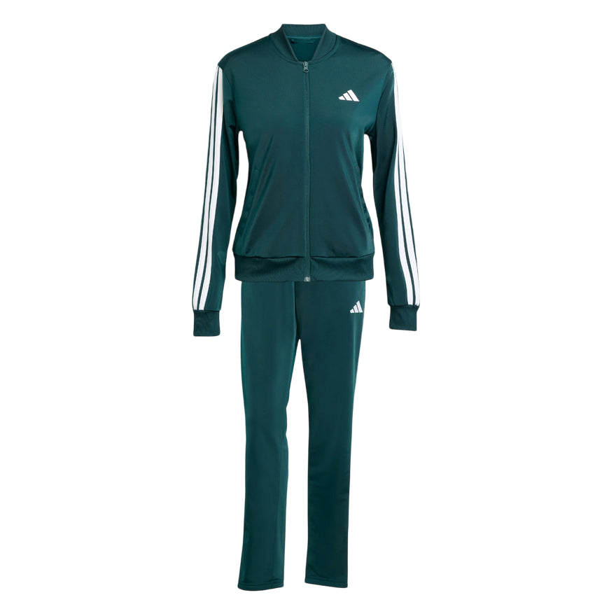 Adidas Tuta Essentials 3-Stripes Donna Verde - Design Iconico e Comfort Quotidiano JX0505 - tuta intera