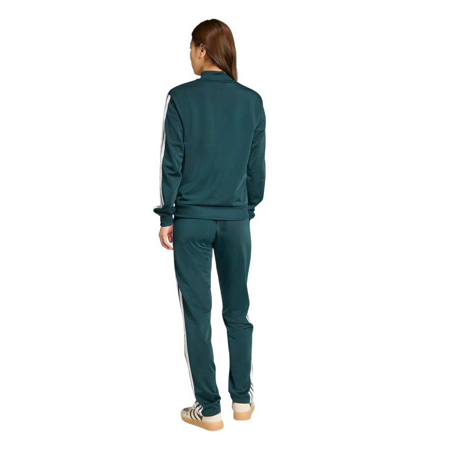 Adidas Tuta Essentials 3-Stripes Donna Verde - Design Iconico e Comfort Quotidiano JX0505 - vista posteriore