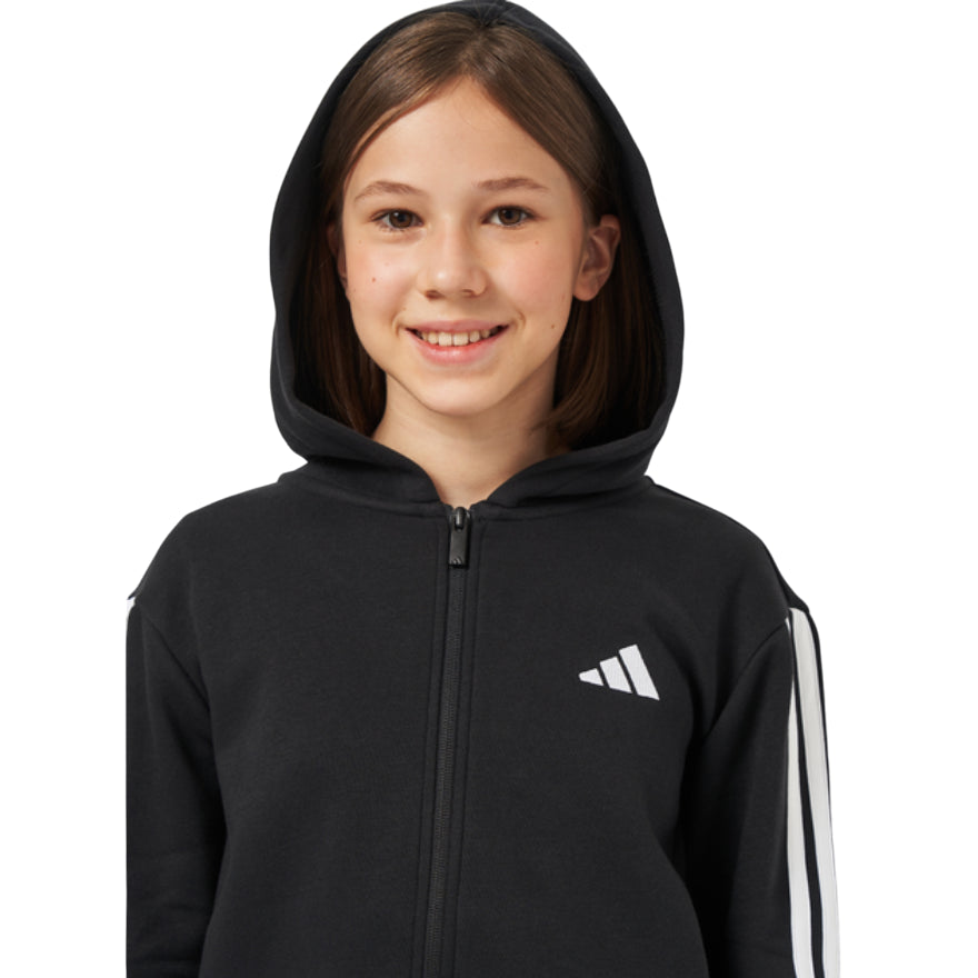 Adidas Tuta Sportiva da Bambino - Classica 3-Stripes Nera JM1490 - logo
