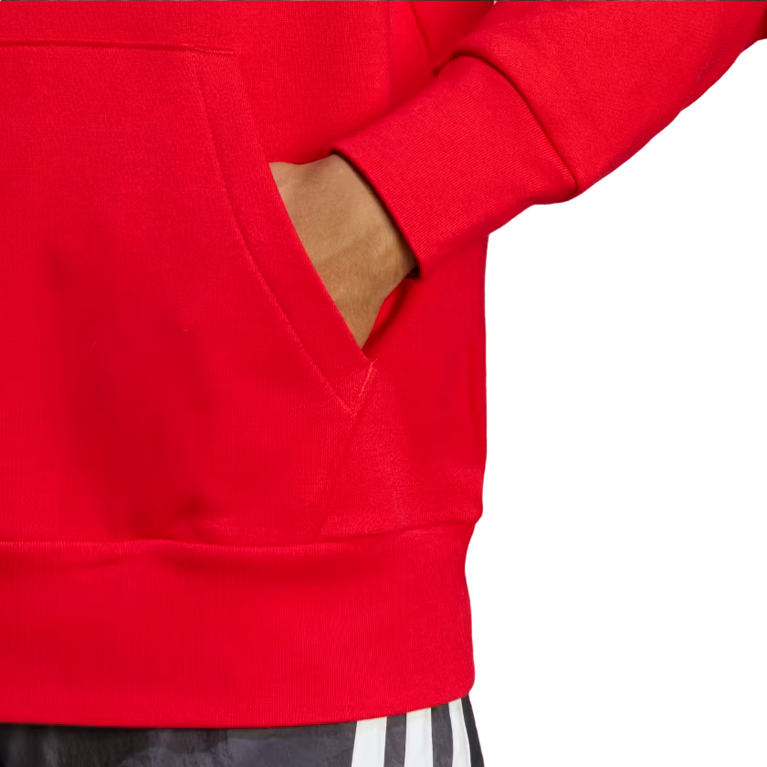 Adidas felpa con cappuccio da uomo Essentials Grande Logo IC9365 rosso sportiamo