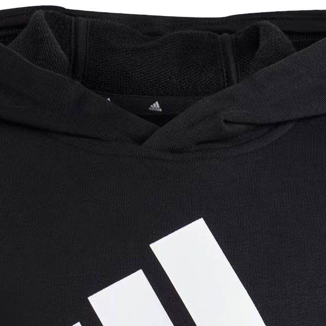 Adidas felpa con cappuccio per ragazzi Logo HR6380 nero 1
