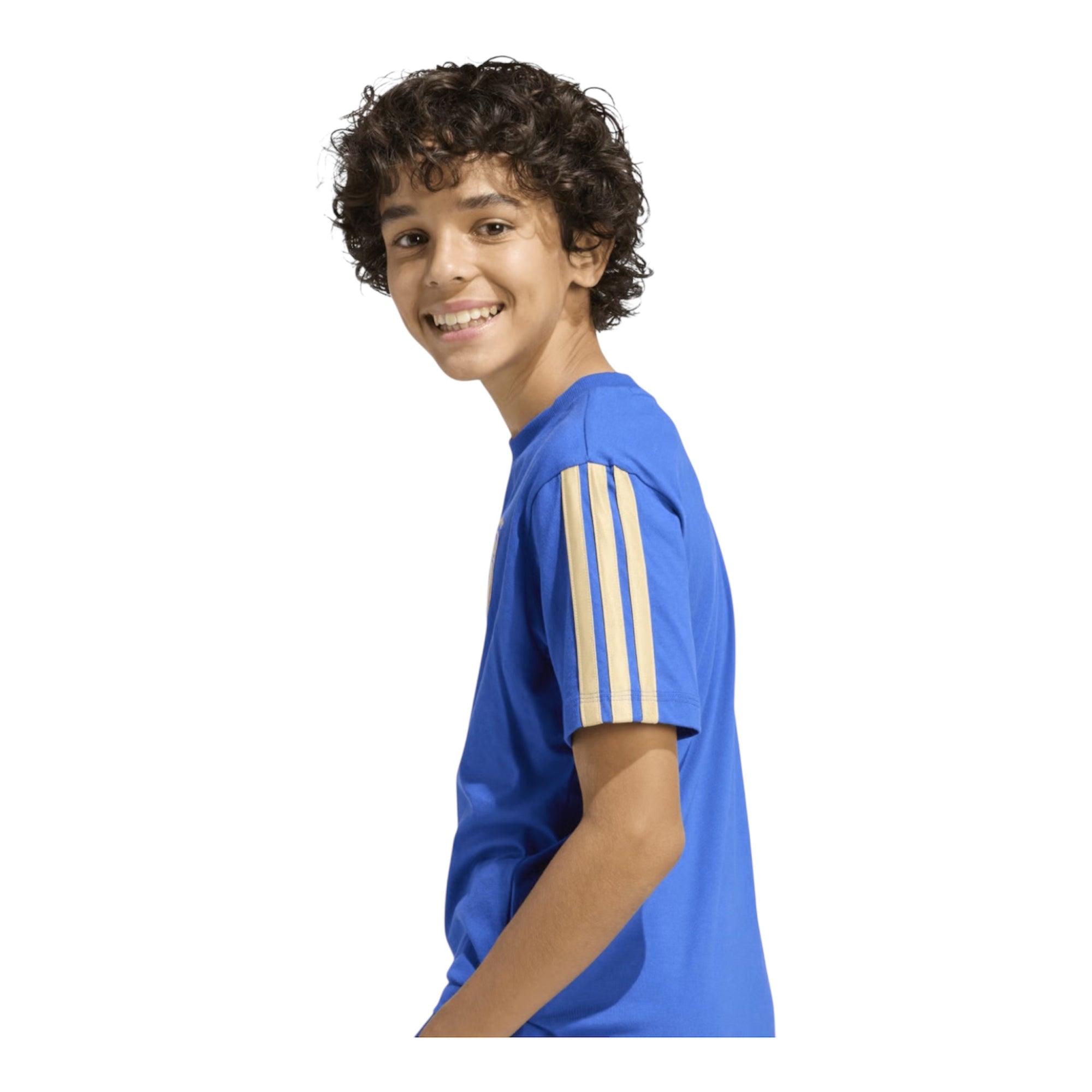 Adidas maglietta FIGC DNA Italy JY9540 azzurra vista laterale