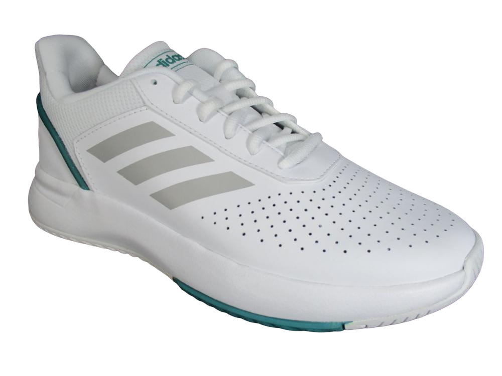 Adidas scarpa bassa da tennis da uomo Courtsmash F36715 white green laterale