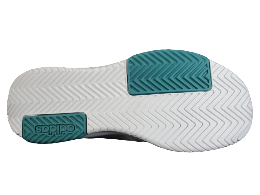 Adidas scarpa bassa da tennis da uomo Courtsmash F36715 white green suola