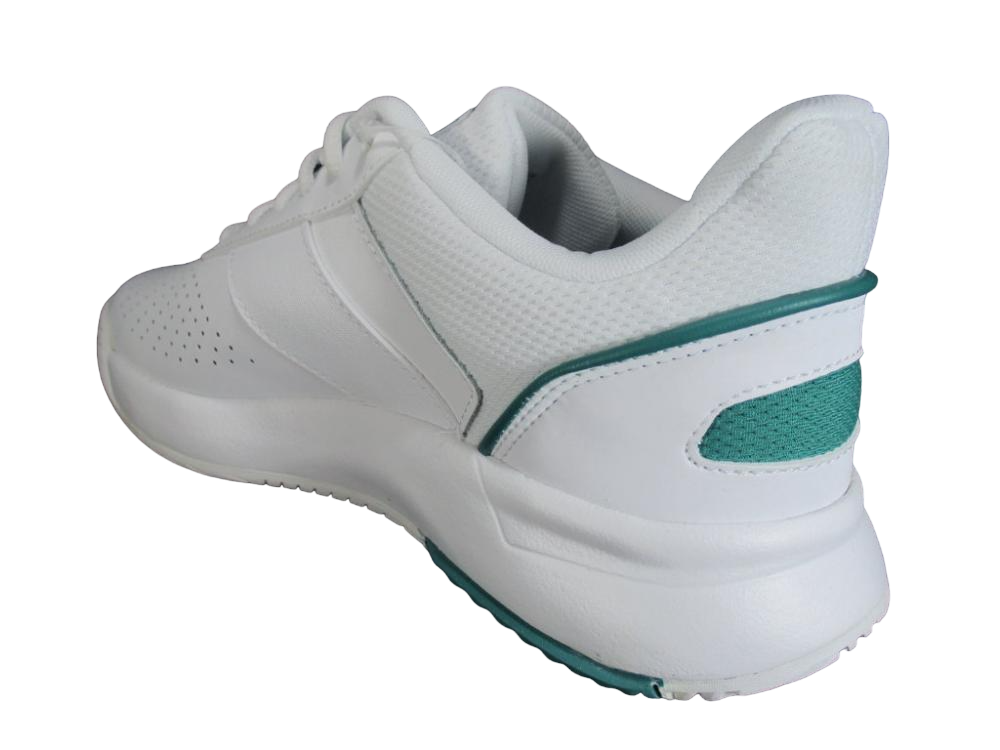 Adidas scarpa bassa da tennis da uomo Courtsmash F36715 white green tacco