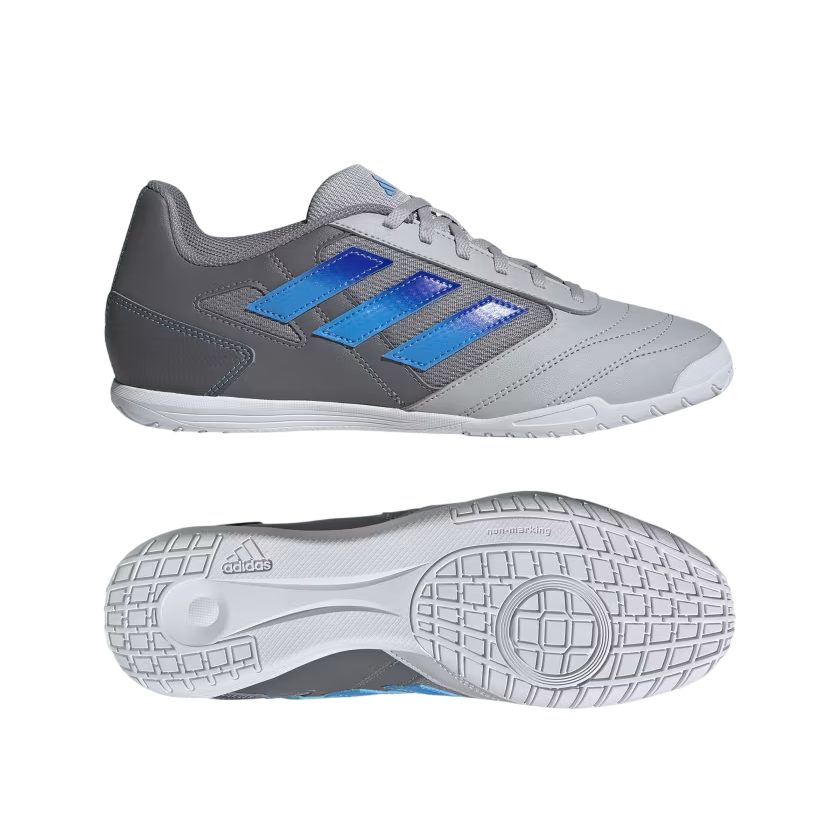 Adidas scarpa da calcetto da uomo Super Sala 2 Indoor IE7556 grigio-blu