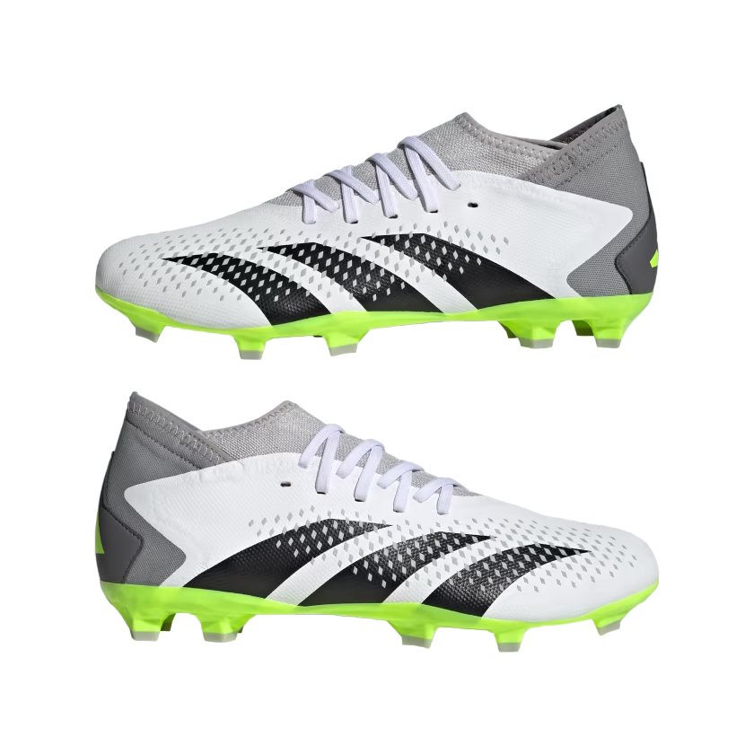 Adidas scarpa da calcio da uomo Predator Accuracy.3 FG GZ0024 bianco-nero frontale