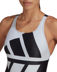 Adidas costume intero da piscina da donna Logo Graphic HB1675 nero bianco