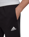 Adidas pantalone sportivo con polsino in cotone felpato da uomo HL2236 nero