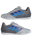 Adidas scarpa da calcetto da uomo Super Sala 2 Indoor IE7556 grigio-blu