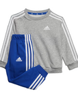 Adidas tuta sportiva da bambino Essentials 3 Strisce grigio-bianco-azzurro