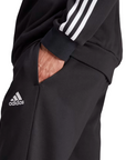 Adidas tuta sportiva da uomo Basic 3-Stripes Fleece IJ6067 nero-bianco