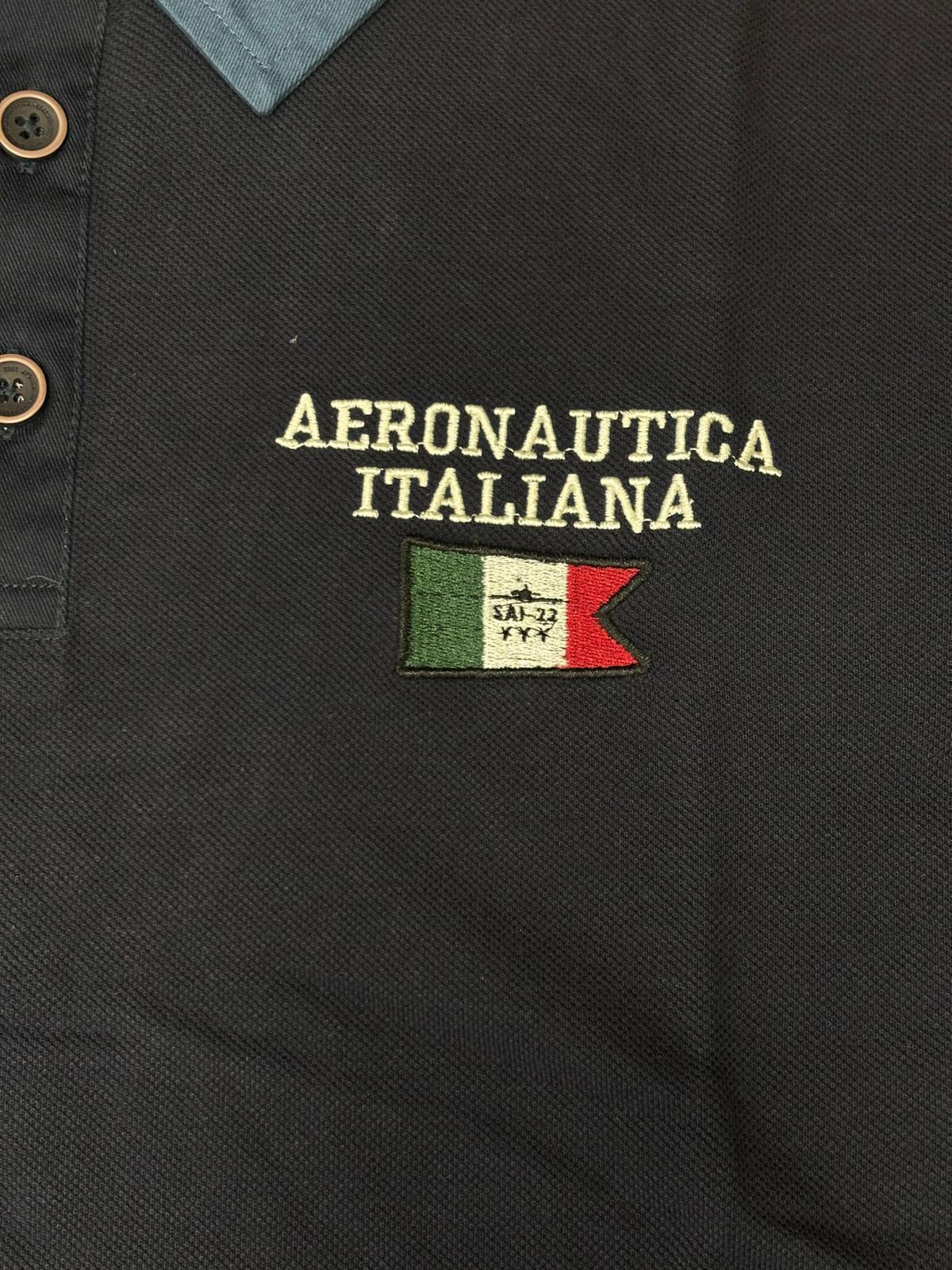 Aeronautica Italiana Polo Manica Corta Uomo Blu - ARE6PL031069U