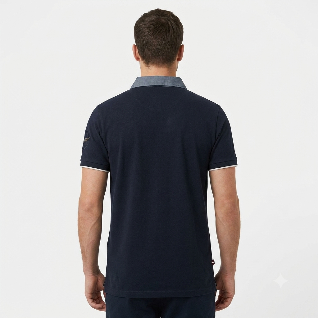 Aeronautica Italiana Polo Manica Corta Uomo Blu - ARE6PL031069U