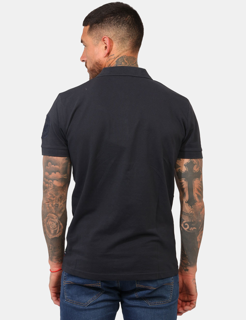Aeronautica Italiana Polo Piqué Manica Corta Uomo Blu - ARE6PL0312065UNAVY