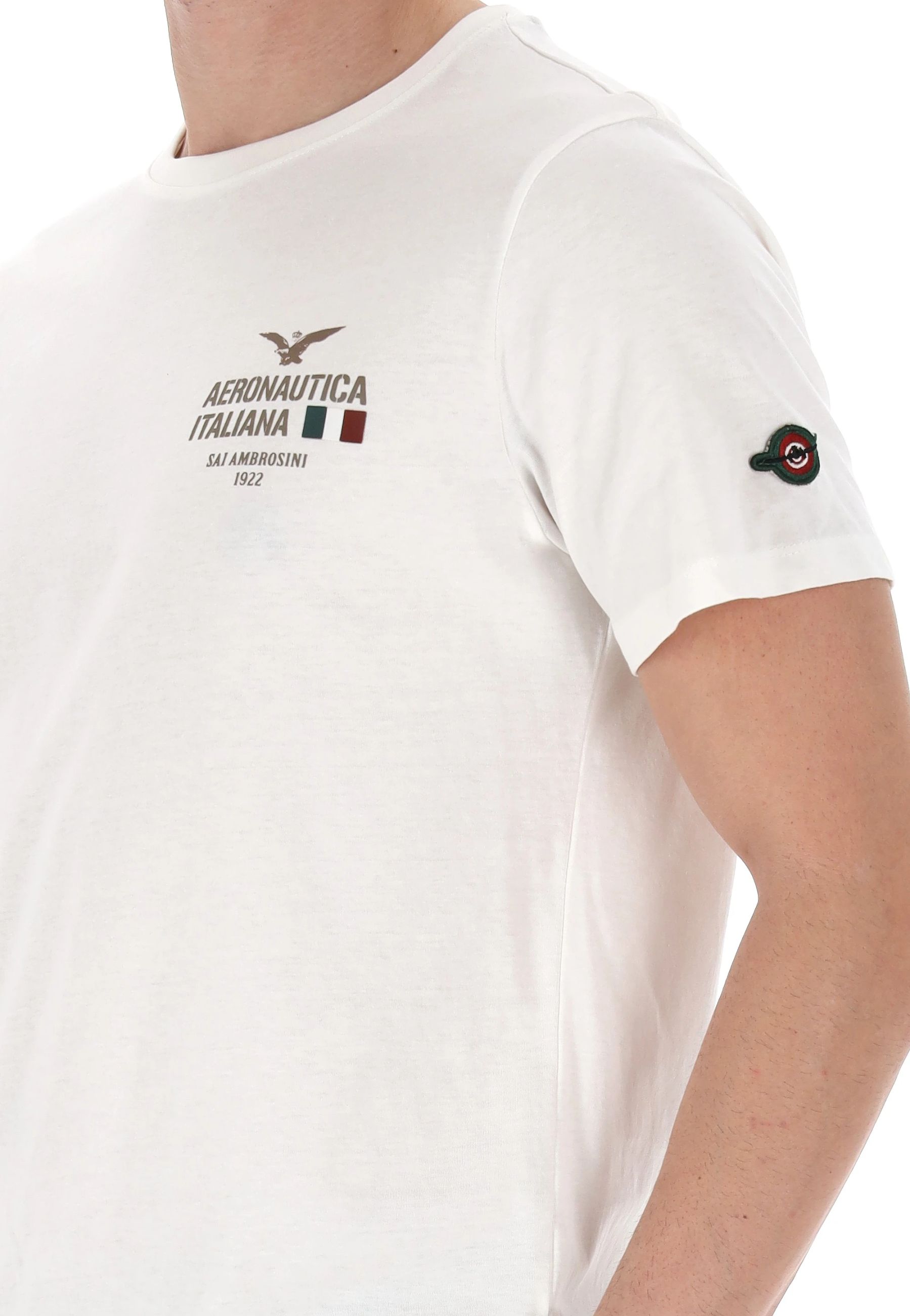 Aeronautica Italiana T-shirt Uomo Manica Corta Bianca - ARE6TS035797U