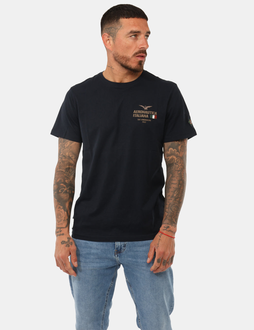 Aeronautica Italiana T-shirt Uomo Manica Corta Nera - ARE6TS035797U